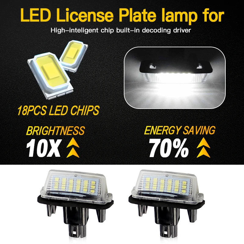 2 قطعة Canbus الأبيض Led لوحة رقم الترخيص لتويوتا كامري Acv51 ، Asv50 (آسيا) (الجيل السابع) 2011.12-up كورولا فيلدر 2012-2016 #3