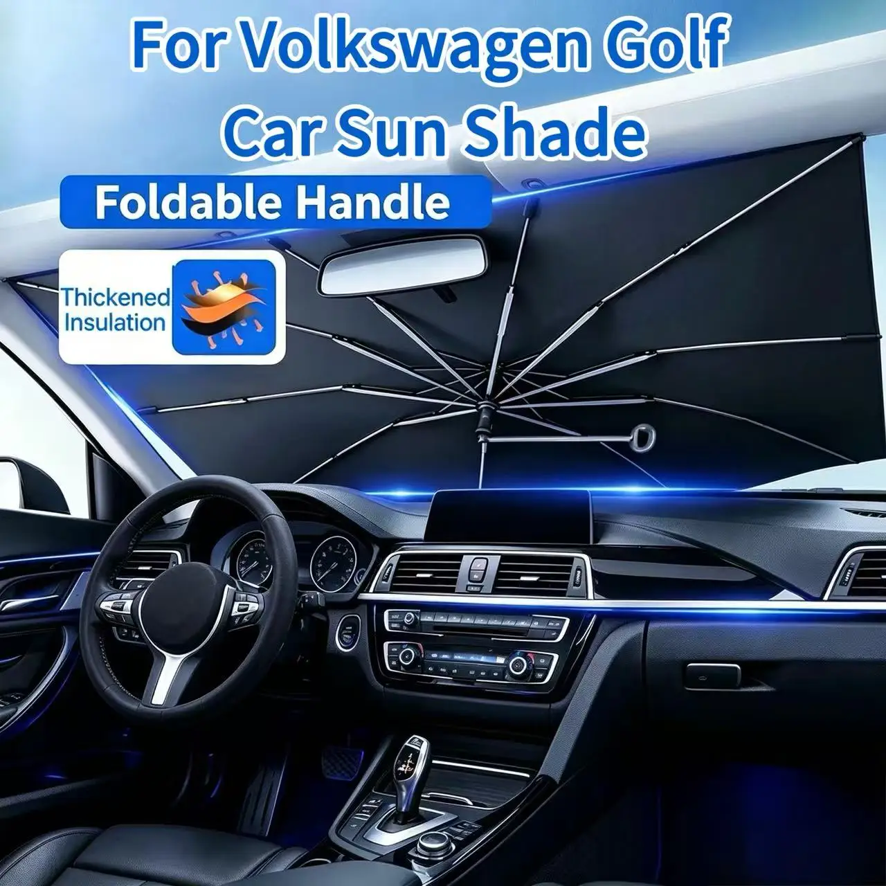 For  Volkswagen Golf Sun Shade Front Rear Side Window Sunshade Windshield Sun Visor Outdoor Camping interior Accessories