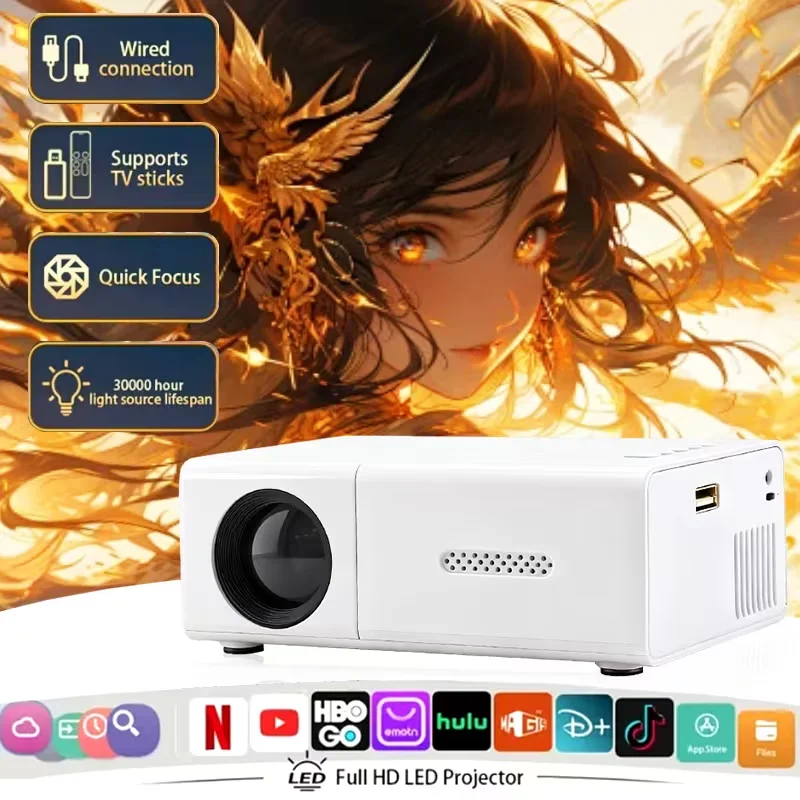 

Портативный мини-проектор YG300 с поддержкой USB и углом обзора 180° ° Вращающийся дизайн делает его идеальным выбором для домашних кинотеатров.