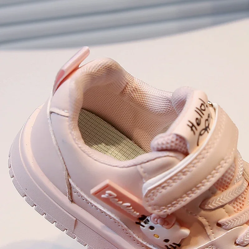 أنيمي الكرتون فتاة مرحبا كيتي أحذية رياضية Kawaii حذاء قماش لينة وحيد حذاء كاجوال سانريو الربيع والخريف جديد حذا فردي للسيدات