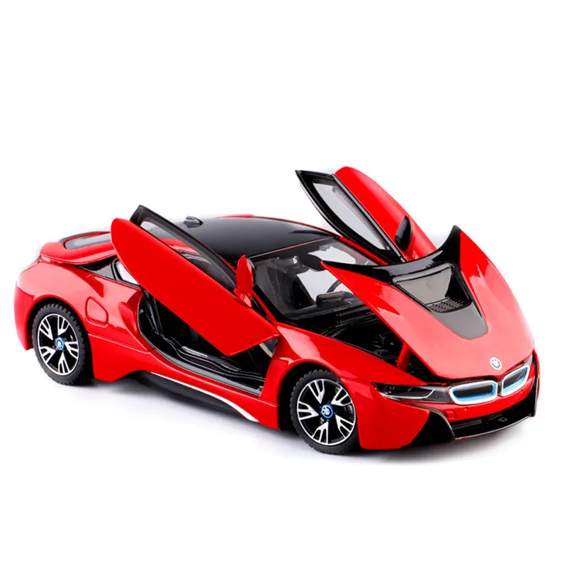 Modèle de voiture de sport en alliage BMW I8, 1:24 Diecasts, véhicules en métal jouets, collection de simulation élevée, cadeau de décoration