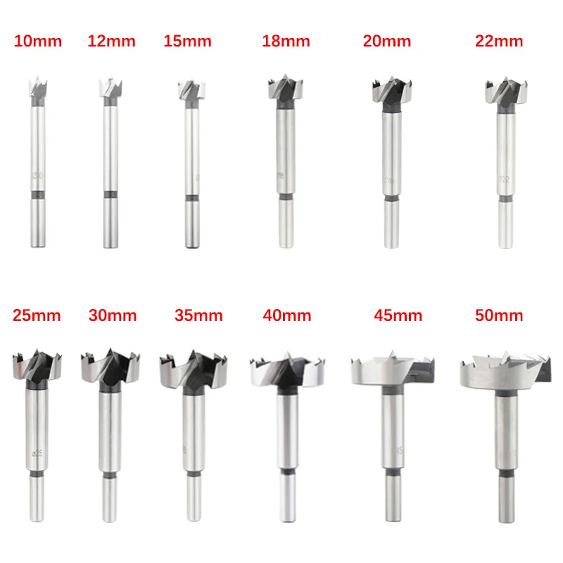 12Pcs/Set Forstner Drill Bit Multi-tooth Woodworking High Carbon Steel Boring Drill Bit Wood Self Centering Hole Saw Cutter Tool