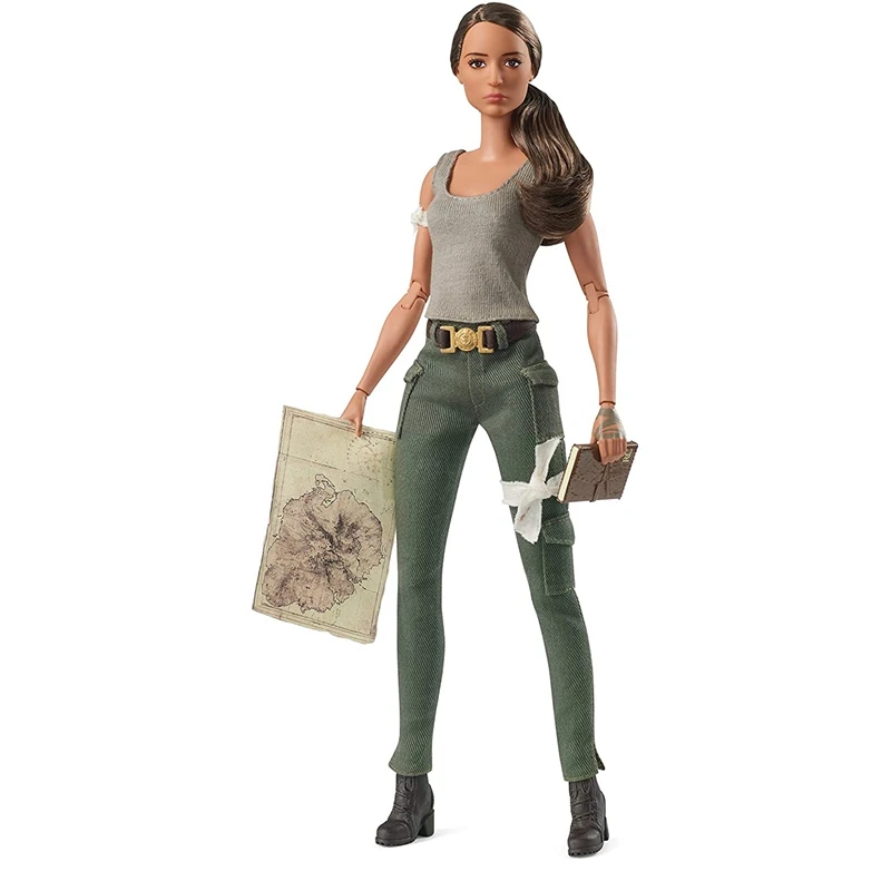 

Original Black Label Barbie Dolls Collection Tomb Raider Doll Toys for Girls Birthday Christmas Gifts genuine top brand mattel