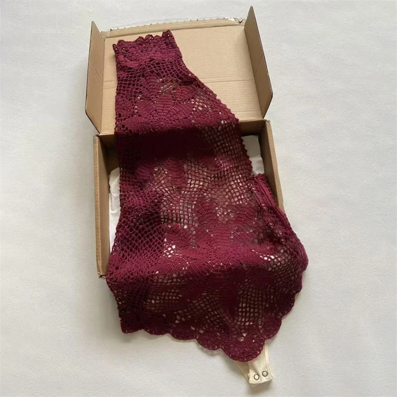 Chaleco de mujer 2026 primavera nuevo elástico ajustado sin mangas top puro algodón tejido hueco camiseta sin mangas Sexy espalda descubierta corsé camiseta