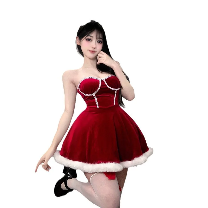 Christmas Dress Costume Christmas Dress Cosplay Set Christmas Deer Stage Performance Costume Christmas Maid Uniform