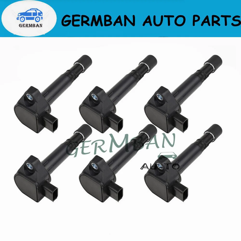 30520-PGK-A01 6PCS Ignition Coils  30520-PVF-A01 30520-PVJ-A01 for HONDA CIVIC PILOT RIDGELINE ACURA EL MDX 1.7-3.7L 2001-2009