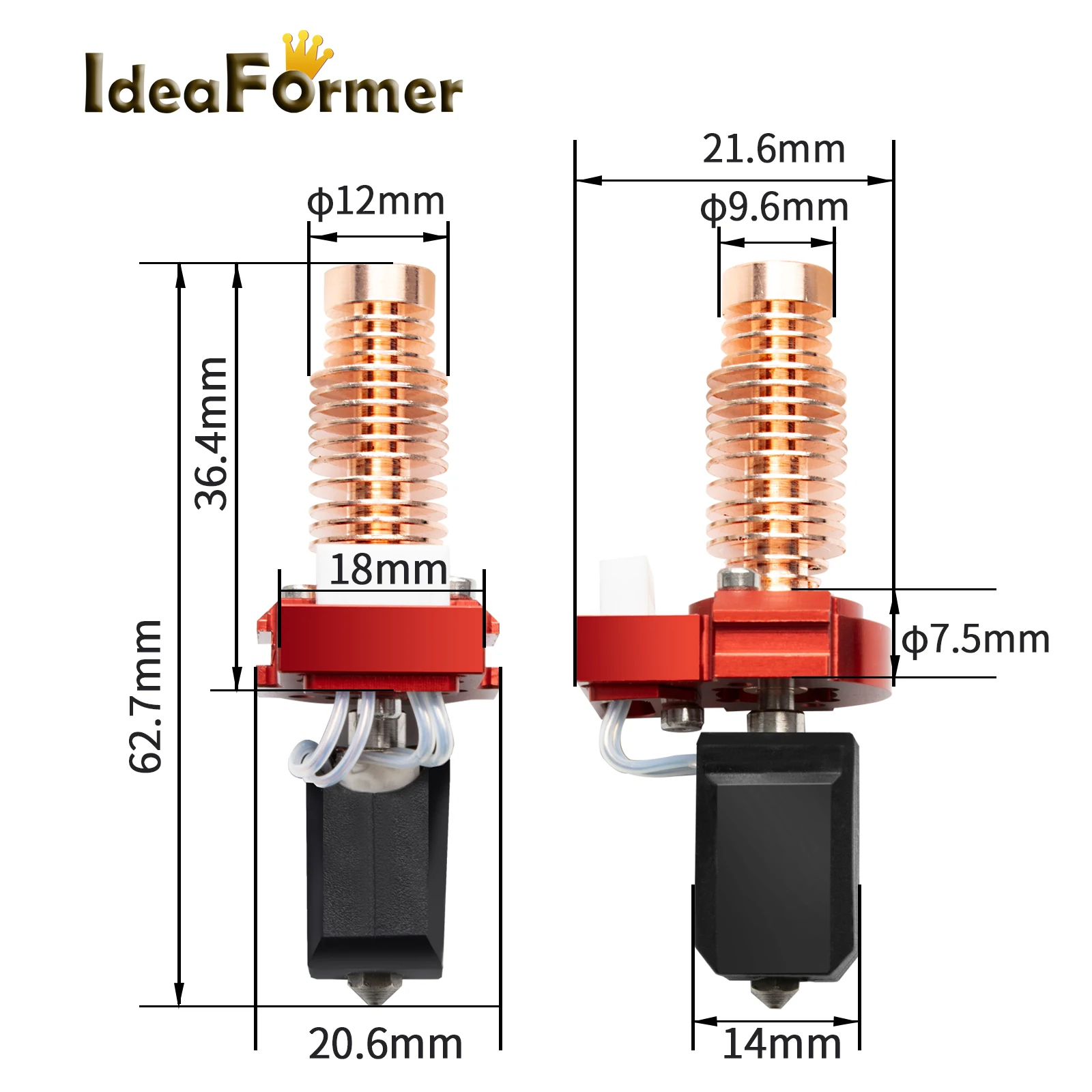 

New Upgrade Hotend For Flashforge Adventurer 5M / 5M Pro Pinting Head 280℃ Ceramic Heating Block Hard Steel Nozzle Kit For AD5M