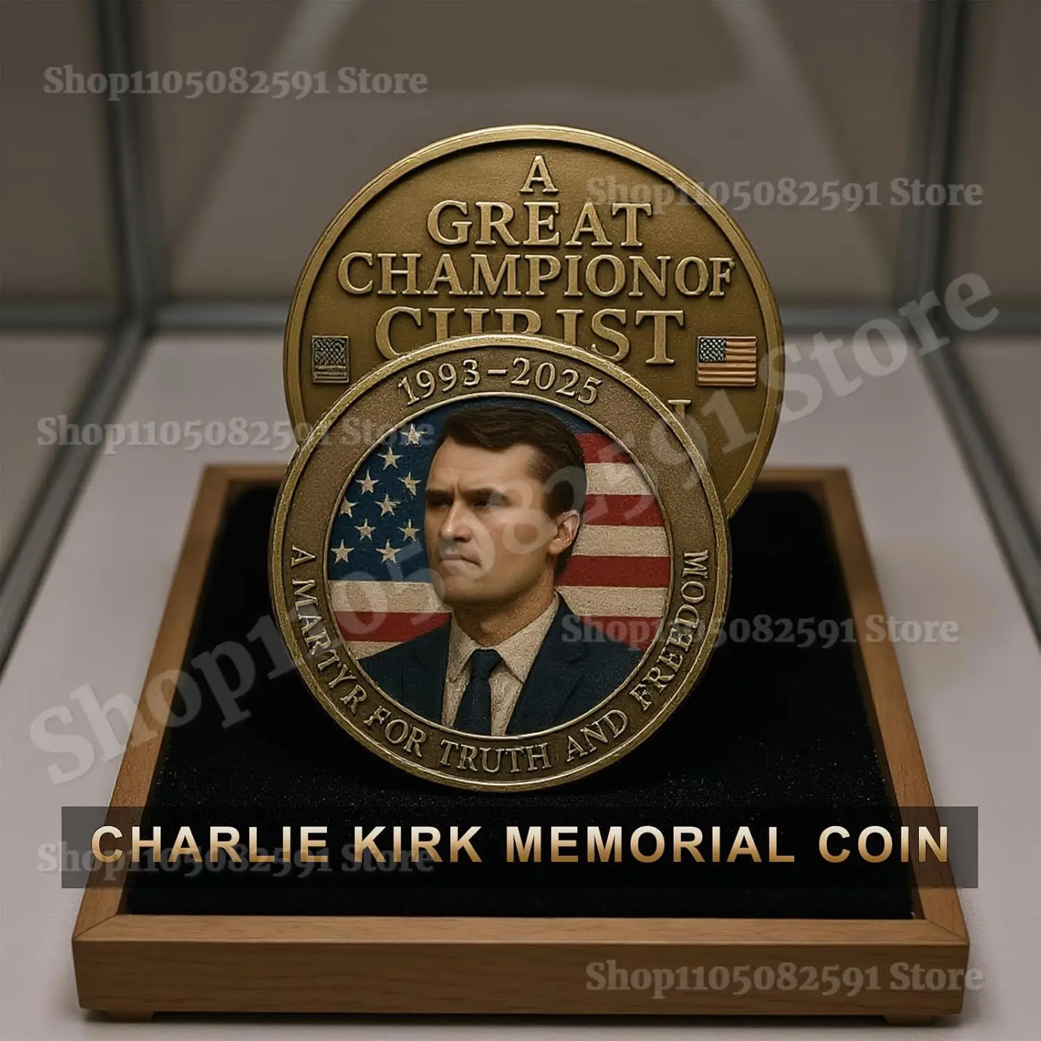 

2025 New Charlie Kirk Memorial Coin, Young Hero of US 1993-2025 Memorial Coin for Charlie's Fans