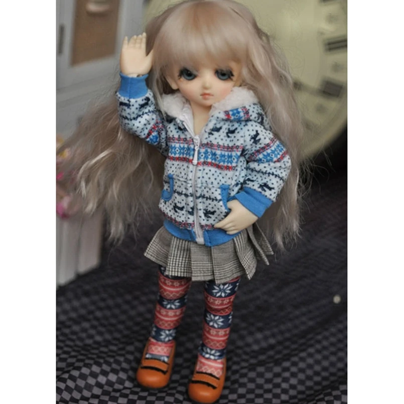 

BJD Blue Coat Clothing Outfiting For 1/4 17" Tall Girl MSD DK DZ AOD AD DD Doll Wear