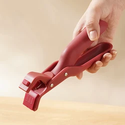 1pc Anti-scald Gripper Clip Hot Dish Non-slip Plate Bowl Clip Retriever Tongs Silicone Handle Bowl Dishes Kitchen Tool