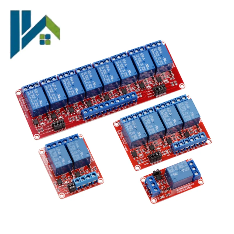 1/2/4/8 Channel Relay Module 5V 12V 24V Optocoupler Isolation High Low Level Trigger Expansion Board