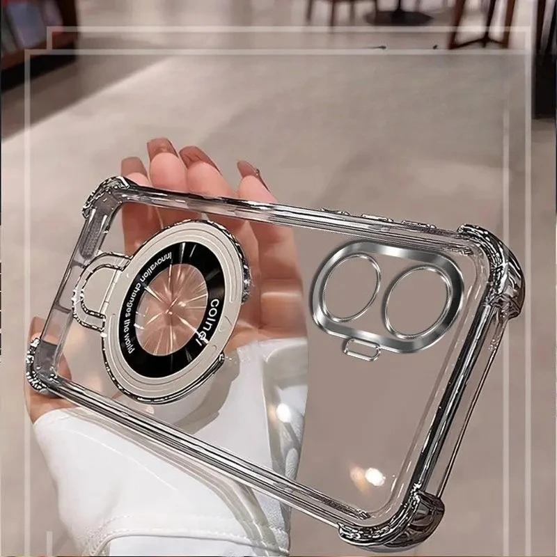 وسادة هوائية حامل مطلي بالكهرباء حافظة لهاتف Xiaomi POCO X7 F7 F6 X6 M6 F5 PRO غطاء خلفي ناعم فاخر مقاوم للصدمات