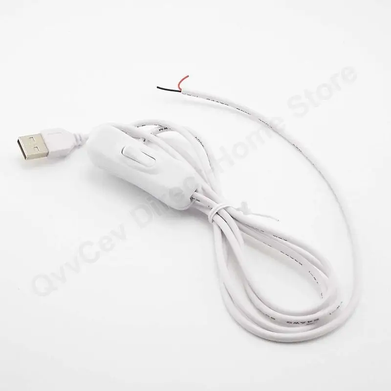 5V DIY USB 2.0 typ A męski przedłużacz włącznik-wyłącznik przewód 2Pin DC zasilacz ściemniacz do wentylatora LED Strip