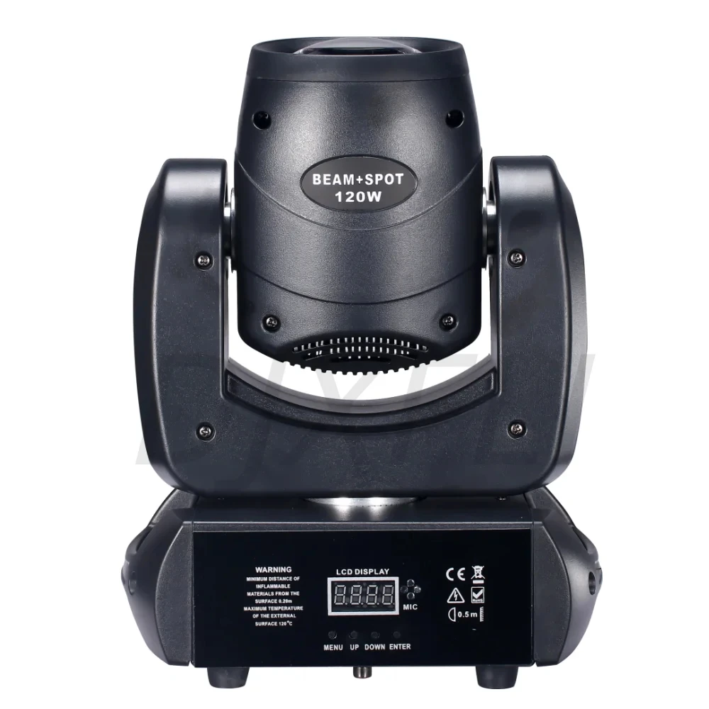 120W Mini Beam Spot LED Moving Head Lighting with 8 Rotating Prisms DMX512 DJ Bar Strobe  Stage Effect