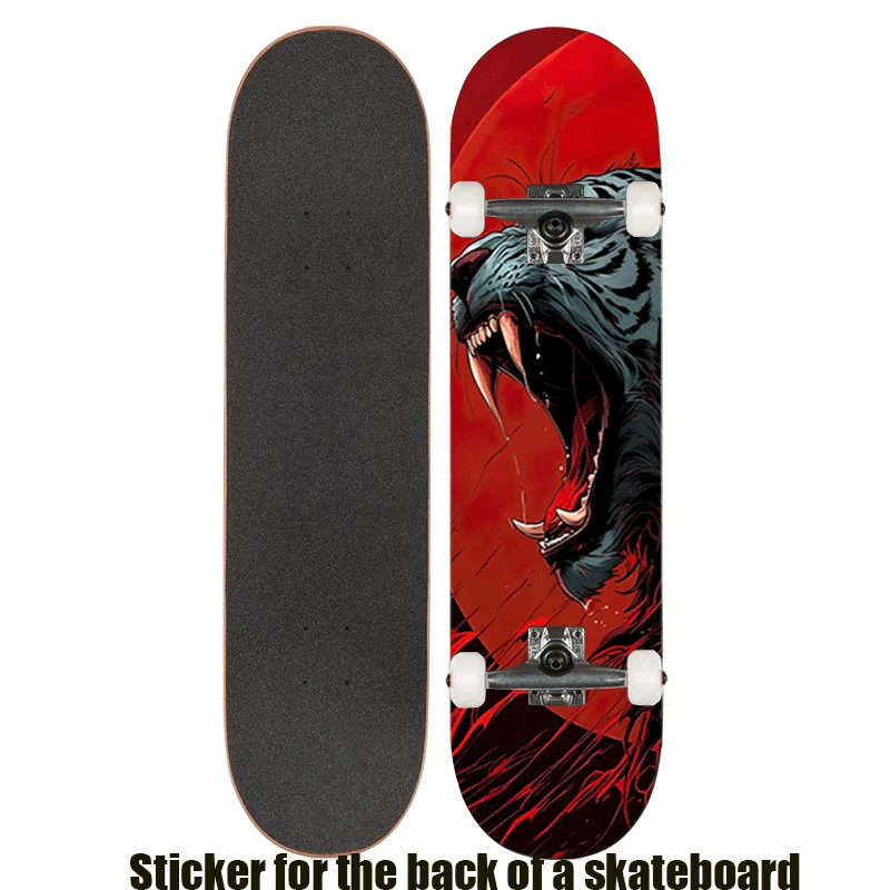 

1 плоская ретро-наклейка для скейтборда и самоката «Fantasy Comics Sunset Tiger», подходит для двухскейтбордных и самокатных досок, крутая спортивная наклейка