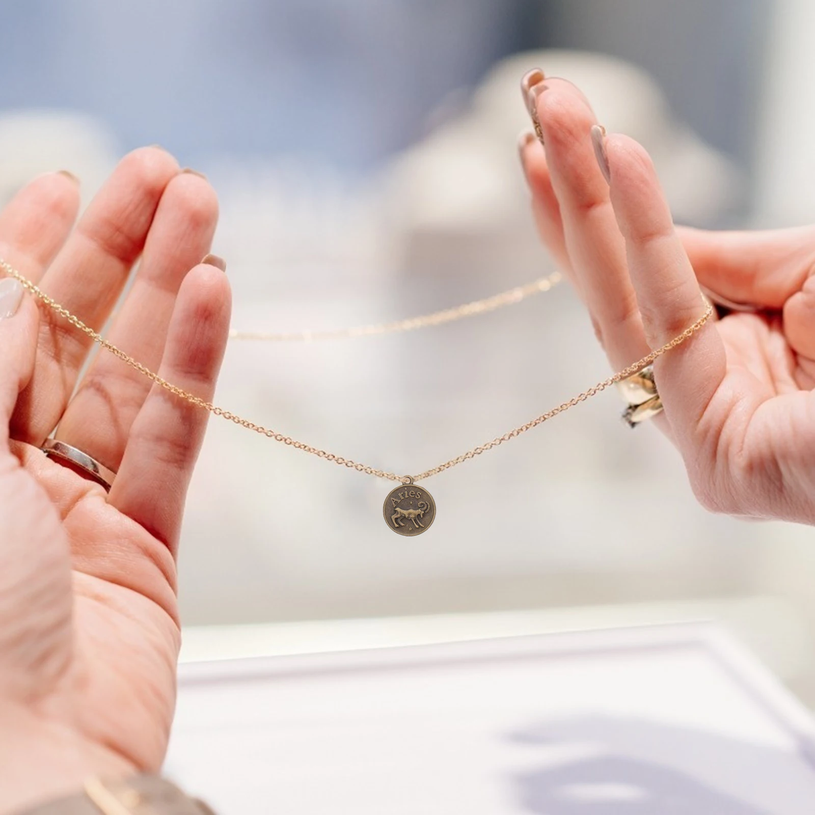 

24Pcs Zodiac DIY Alloy Jewelry Pendants Double-Sided Necklace Earring Charms Hanging Pendants for DIY Alloy Pendant