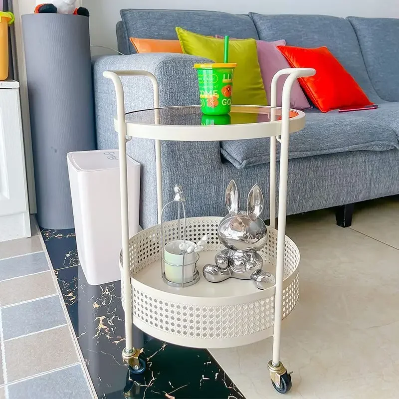Sofa side table removable coffee table living room home Internet celebrity trolley snack rack bedroom bedside table