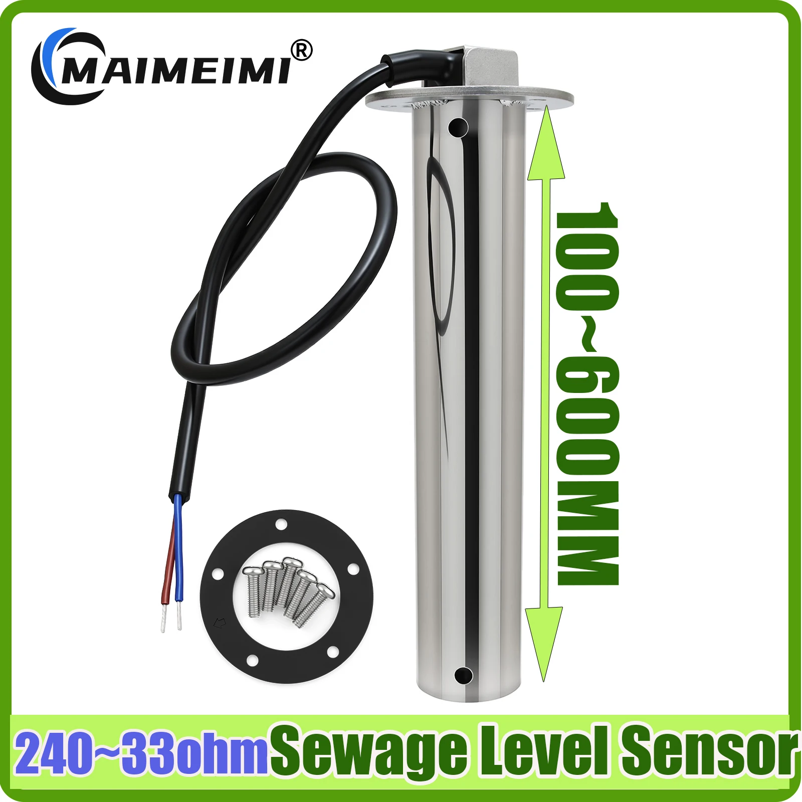 Marine Boat Waste Level Sensor 240-33ohm Sewage Level Sensor HTG Holding Tank Gauge Sensor 100MM,200MM,300MM,400MM,500MM Custom