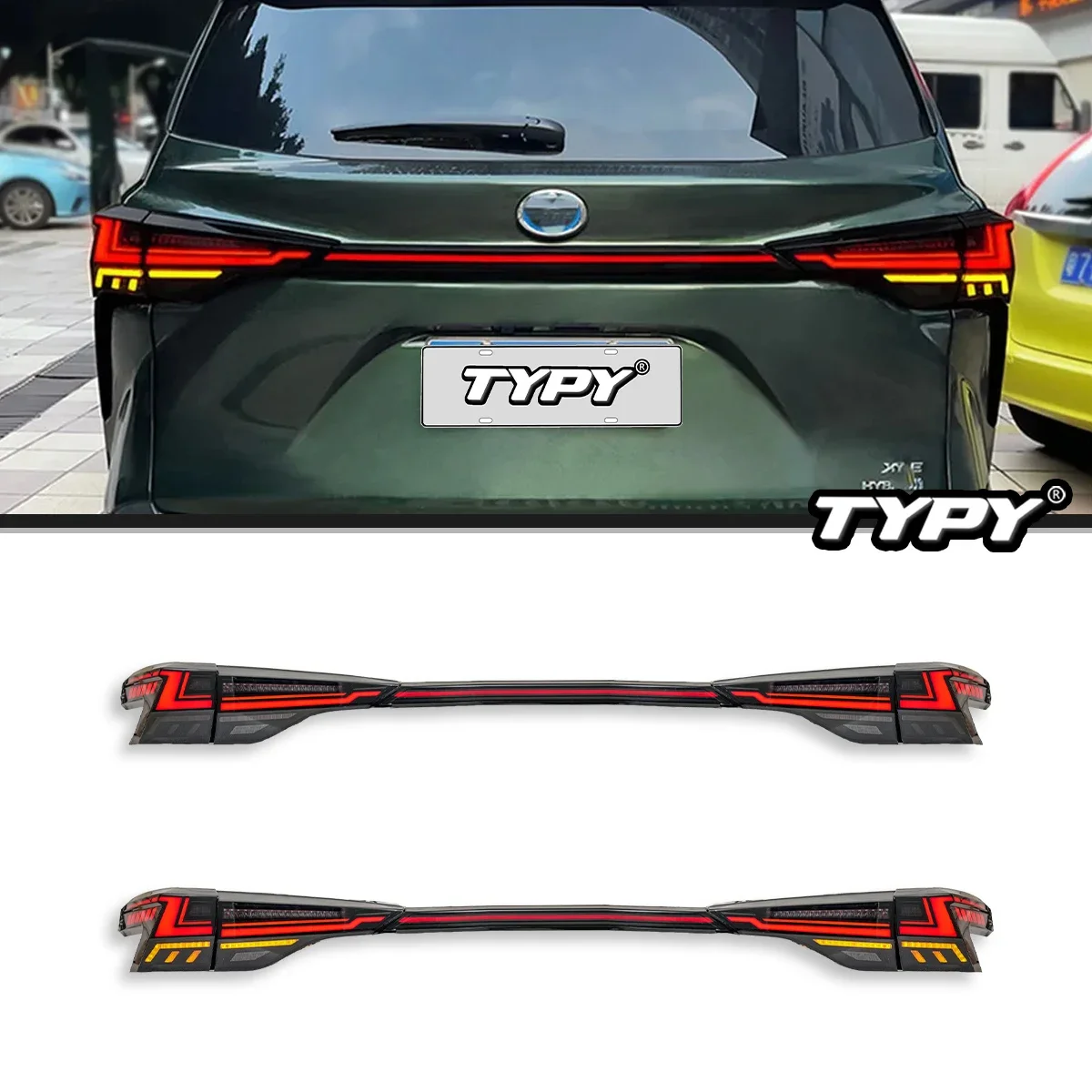 

Автомобильные фары TYPY для Toyota Sienna, задний фонарь 2021-2024, светодиодный проектор, задний фонарь, дневные ходовые огни, автомобильные аксессуары