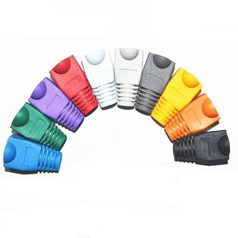 xintylink rj45 caps connector cover cat5 cat5e cat6 network boots ethernet cable rg rj 45 sheath cat 6 rg45 multicolour color