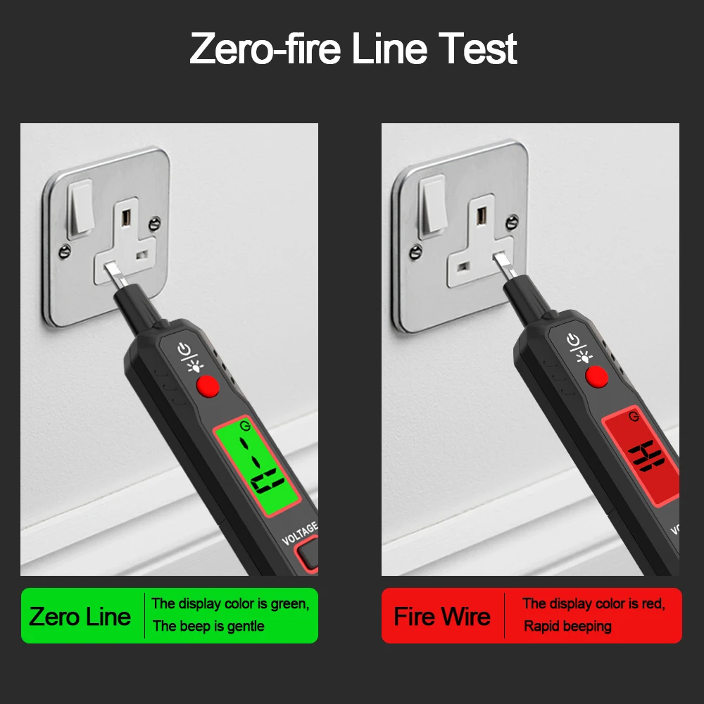 GVDA Cyfrowy tester napięcia Typ pióra Detektor napięcia AC Ołówek testowy Miernik napięcia Pióro testowe Narzędzia dla elektryków Śrubokręt