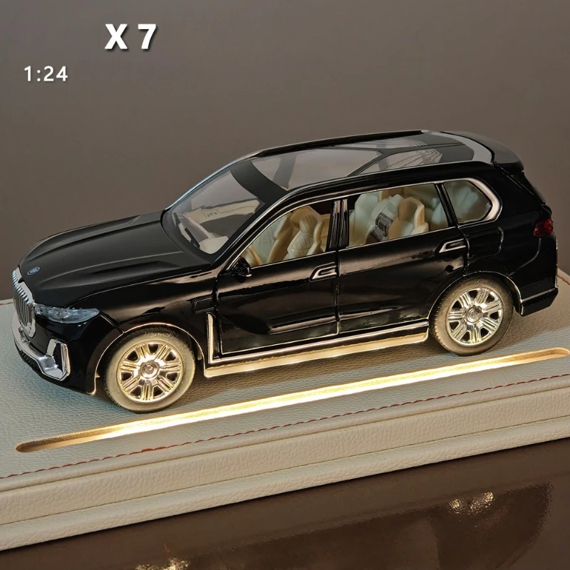 

1:24 X7 SUV Simulation Diecast Metal Alloy Model car Sound Light Pull Back Collection Kids Toy Gifts