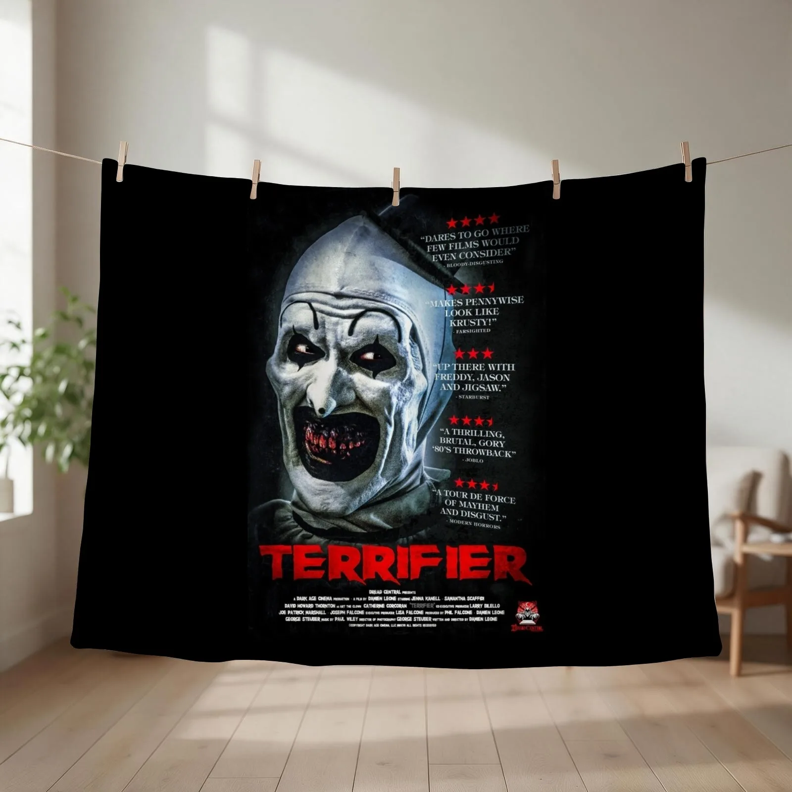 TERRIFIER Throw Blanket Decorative Beds Soft Big Hairy Baby Blankets