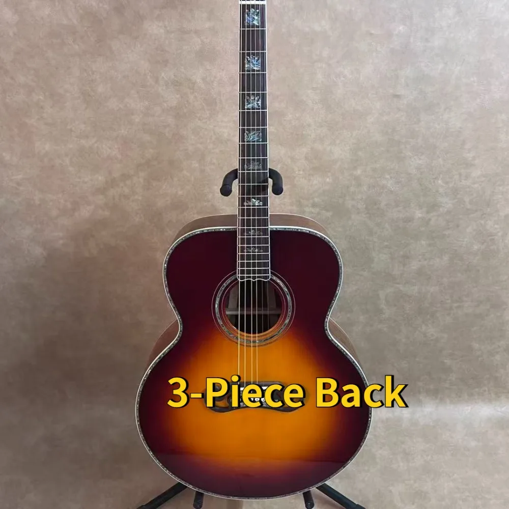 43inch Spruce Top Koa Burl Back Sides Ebony Fingerboard 3-Piece Back Acoustic Guitar  Custom Pickup Resonance Gift Friendly