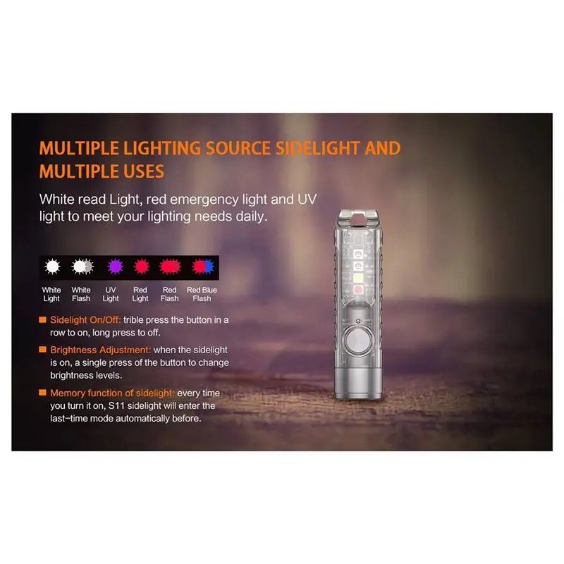 TFORU-Portable Flashlight Mini Keychain Flashlights 400 Lumens IP66 Waterproof For Outdoor 150M Distance Type-C Charging