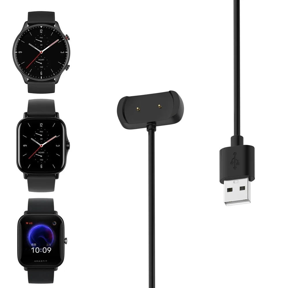 USB Charging Cable For Huami Amazfit T-Rex pro A2011/GTR 2e/Pop Pro/bip U/bip3/GTS2 mini Smartwatch