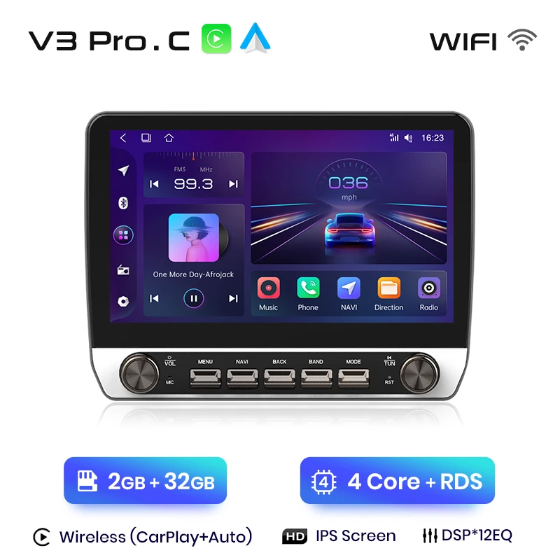 Junsun Draadloze CarPlay Android Auto Radio Voor Fiat Ducato Peugeot Boxer Citroen Jumper 2 2006-2013 GPS FM BT multimedia Stereo