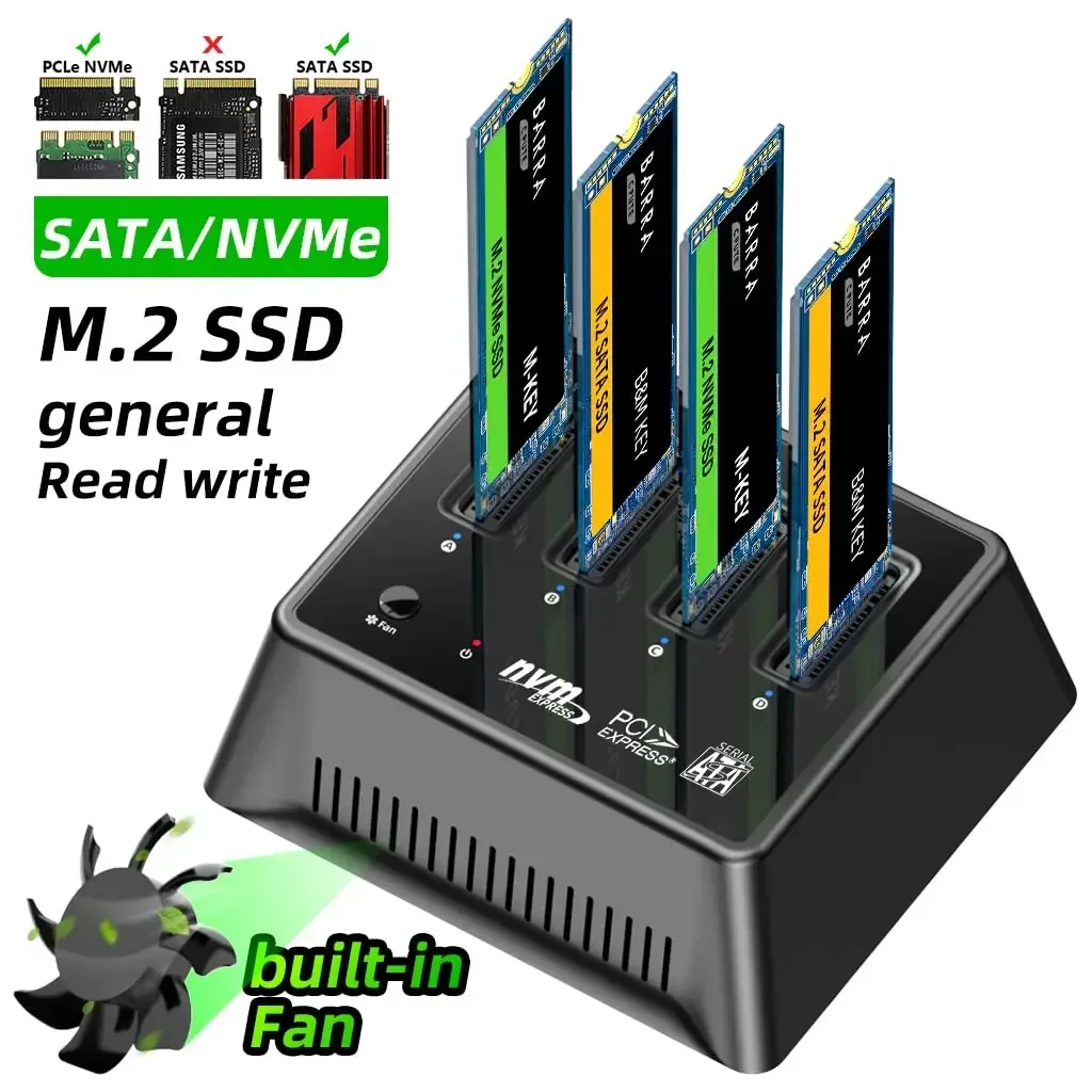 Imagem -02 - Sata Nvme Docking Station Usb c Gen2 10gbps M.2 Nvme Ngff Ssd Enclosure Caixa de Disco Rígido Copiadora de Armazenamento Bay Maiwo-m.2