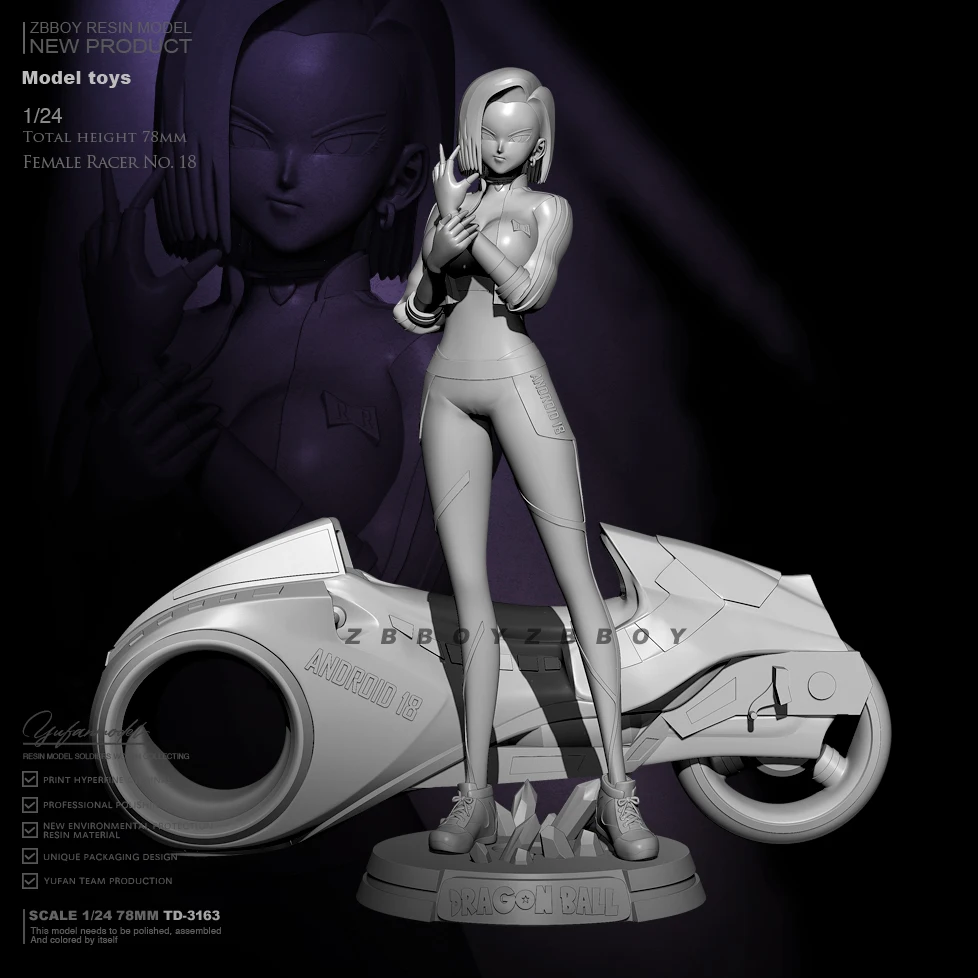 

1/24 Resin model kits figure beauty colorless and self-assembled TD-3167