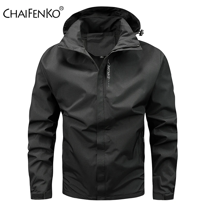 

2024 Spring Autumn Windproof New Outdoors Motion Fashion Jacket Man Simplicity Removable Hooded Multiple Pockets Tops Man