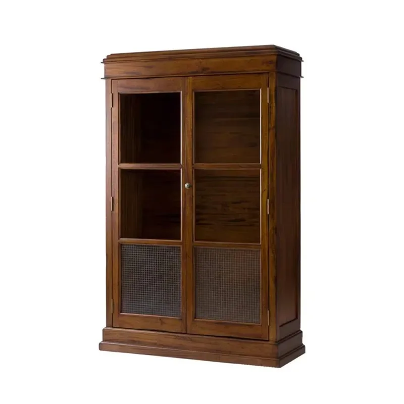 Sturdy mid-century modern style lockers, tall and closed, suitable for dining rooms, living rooms, apartment furniture,