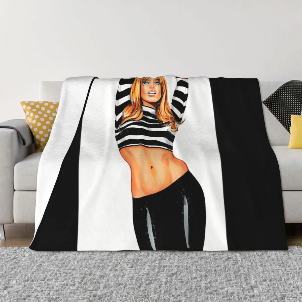 

Kylie Minogue Throw Blanket Plaid on the sofa Decorative Sofas Luxury Bed covers Blankets