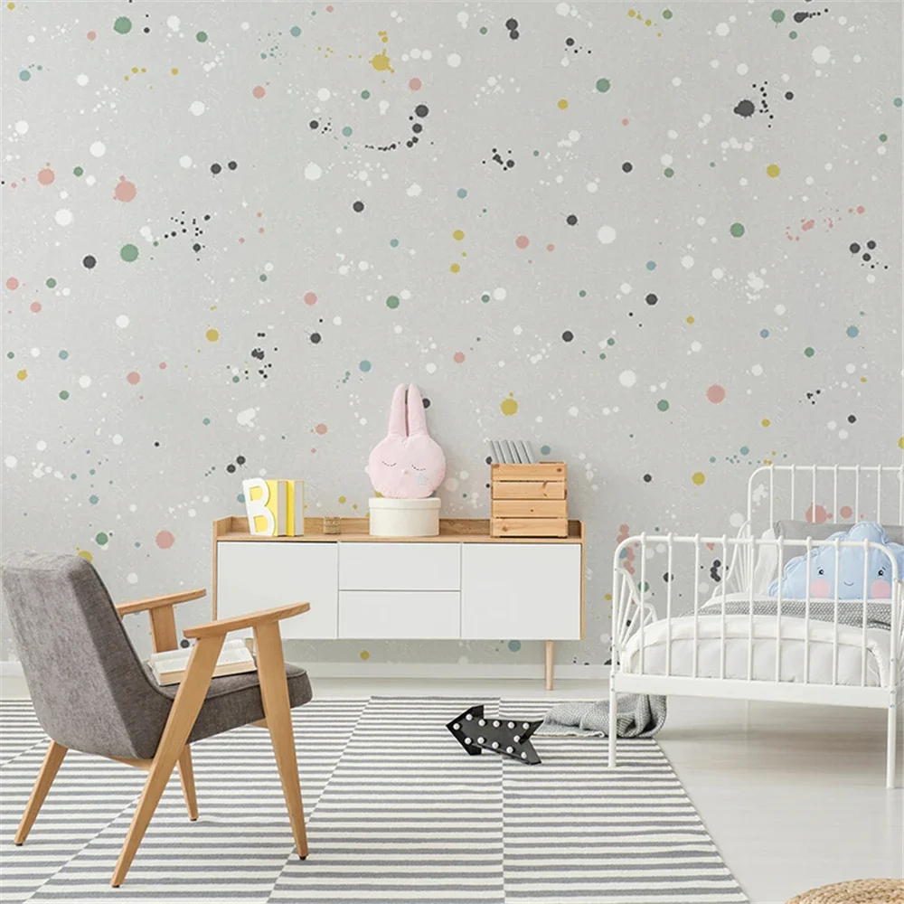 Custom Scandinavian speckled wallpapers living room bedroom mural artificial stone wallpaper child's room dining room background