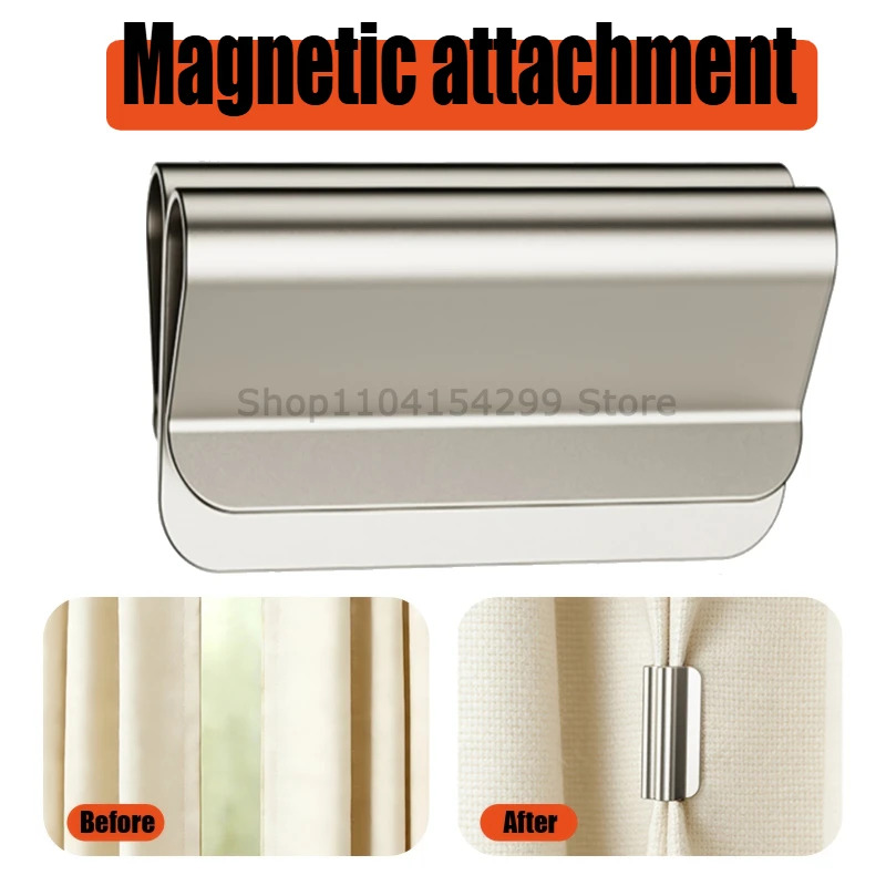 Strong Magnetic Curtain Clips,for Prevent Light Leaking Keep Curtain Closed for Home Bedroom Office Curtain Draperies