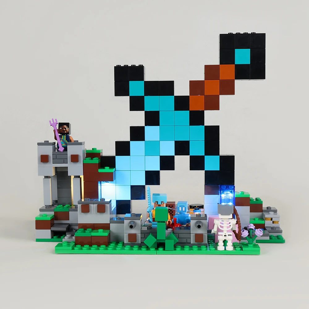 Juego de luces LED para The Sword Outpost Minecraft 21244, solo bloques de construcción, kit de iluminación, NO incluye el modelo