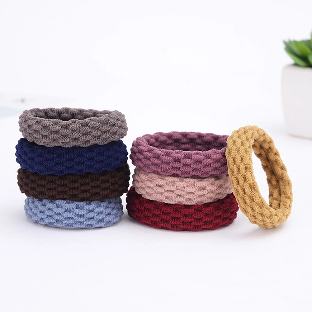 

20 Pcs Elastic Hair Ties Stretch Ring Simple Women Ponytail Holder Fabric Material Hairstyle Accessories Daily Life