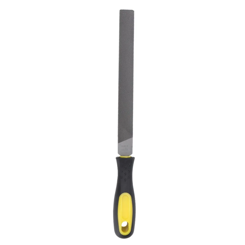 High Carbon Steel Flat Mill File Carbon Tool Steel Portable Hand Metal File Ergonomic Handle Non-Slip Handle Single Cut File