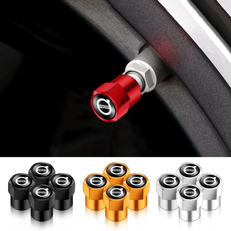

4pcs Metal Car Badges Wheel Tire Valve Caps Covers Car Accessories For Volvo Nissan Skoda Peugeot Citroen LEXUS Infiniti Dacia
