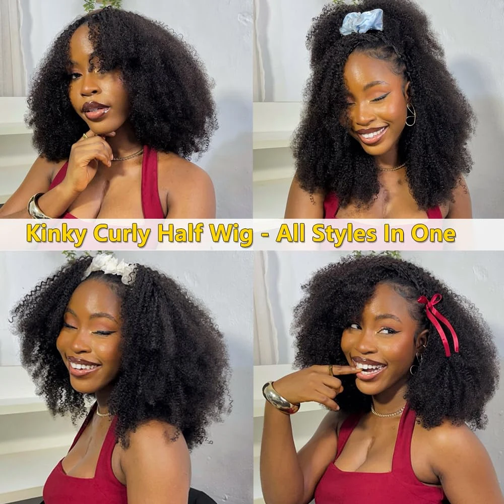 300% Density Afro Kinky Curly Synthetic Wigs 13x4x1 HD Lace Front Wigs for Black Women Afro Curly Wig Glueless Wigs Pre Plucked