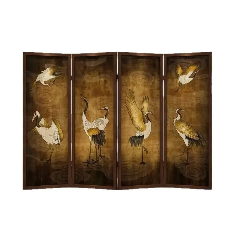 

Screen folding mobile partition living room simple modern Chinese hotel shade home bedroom tea room solid wood folding screen