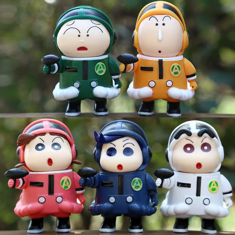 

Crayon Shinchan Anime Astronaut Figure Blind Box Model PVC Toy Creative Desktop Ornament Home Room Decoration Adult Holiday Gift
