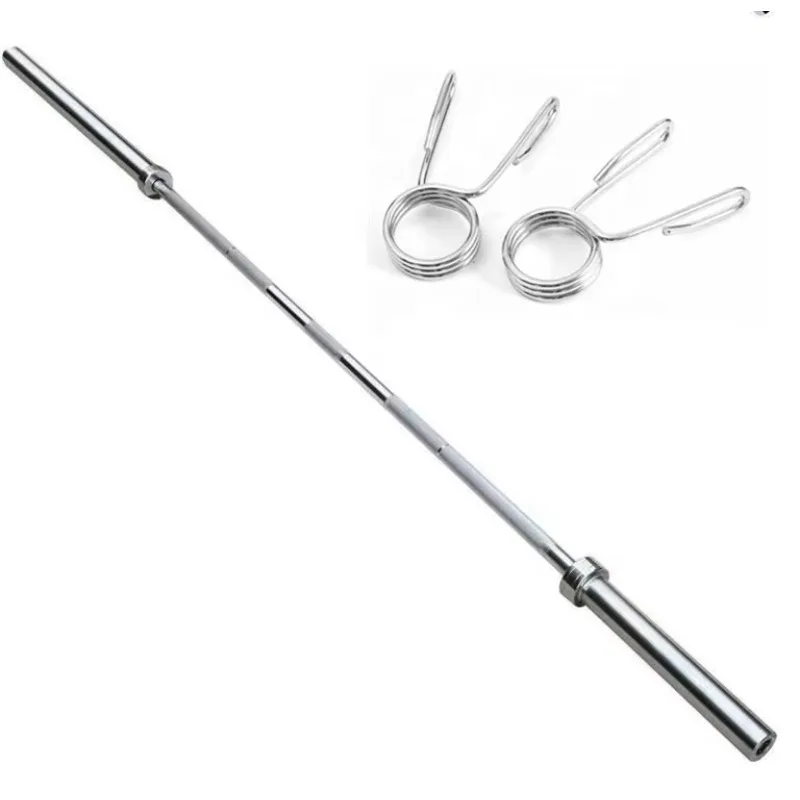 

Weightlifting Barbell Bar Barbell Bar With Two Spring Collar New