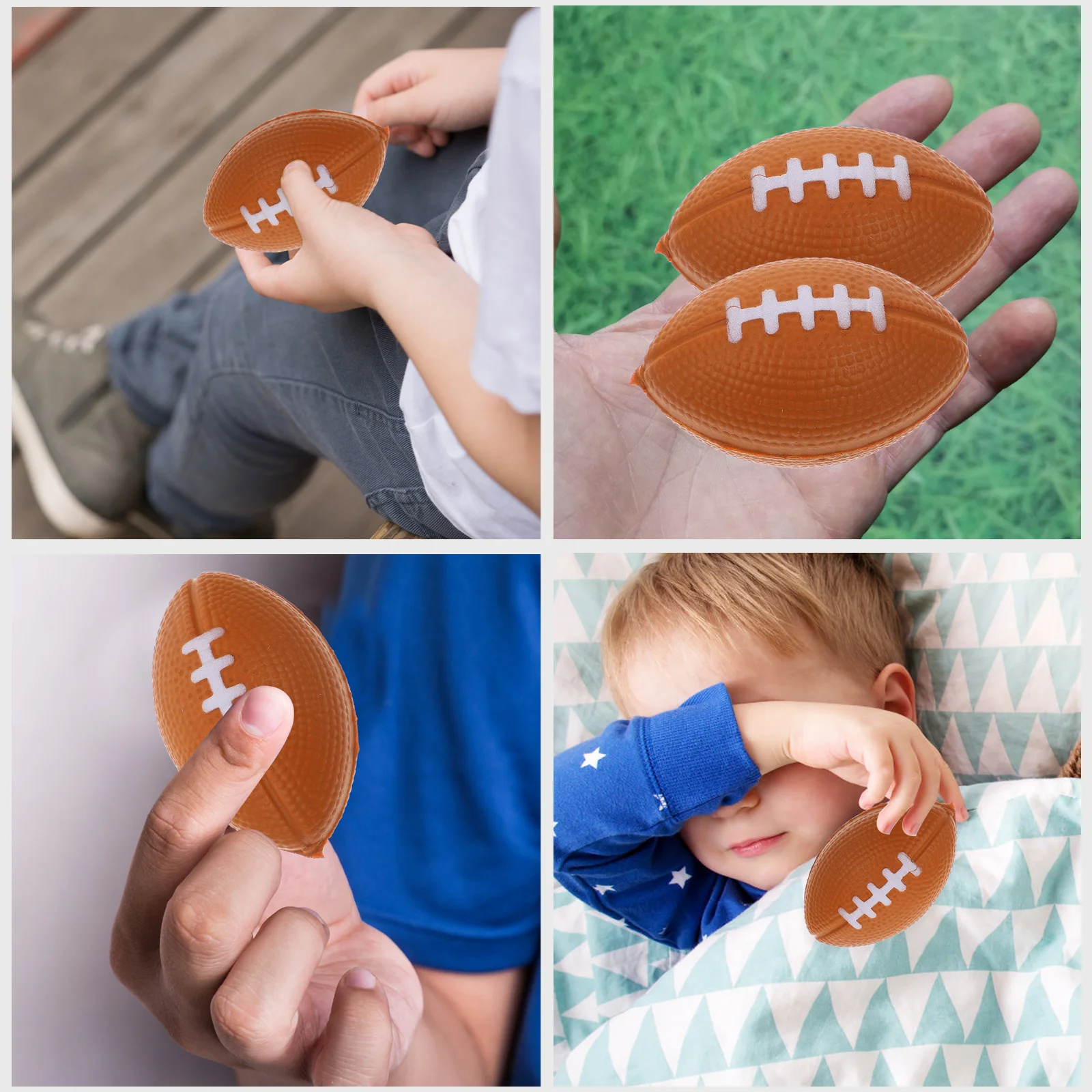 40 Pcs Mini Rugby Toy Fidget Plaything Football Anxiety Relief Squeeze Eva Foam for Adults Child Stress Balls Kids