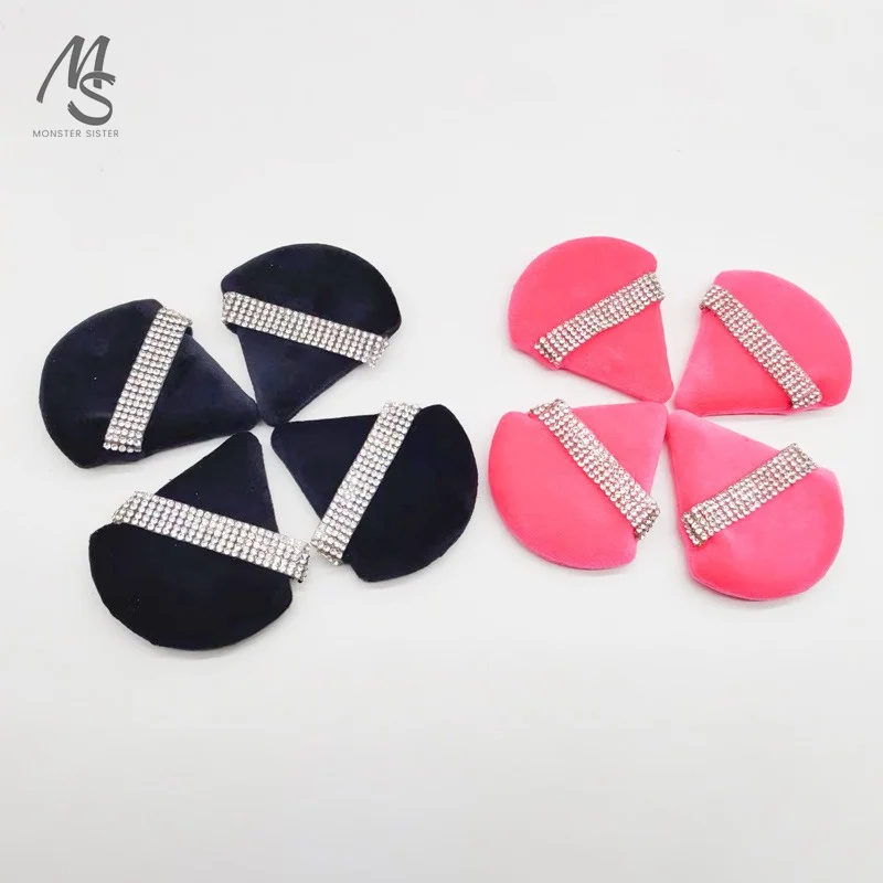 3Pcs Diamond Triangle Powder Puf Soft Cosmetics Accessories Free Gift Box Make Up Accessories Calm Makeup  Facial Products Kit