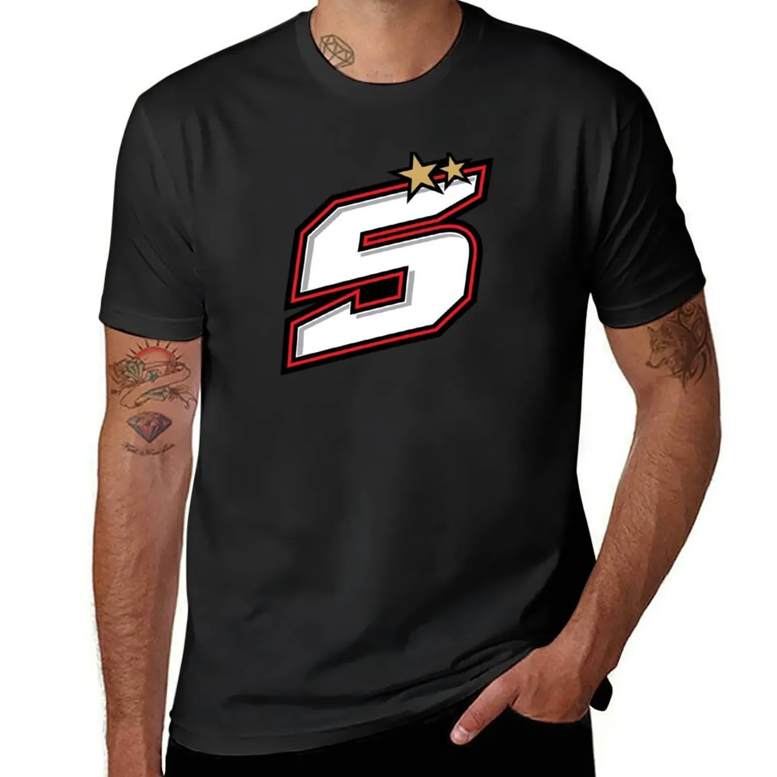 2024 Johann Zarco Nummer 5 T-Shirt Vintage Rohlinge Zoll entwerfen Sie Ihre eigenen Tier druck für Jungen Herren T-Shirts