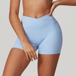 Sexy Solid Color Shorts For Women's Gym Soft And Comfortable Tight Fitting Yoga Shorts Outdoor Sports